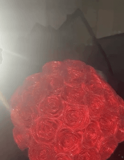 Червен букет с брокат 1