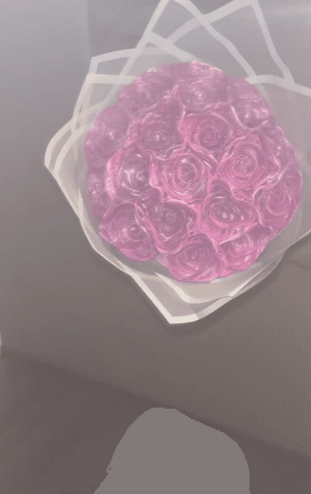 Лилав букет с брокат