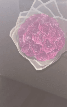 Лилав букет с брокат 1